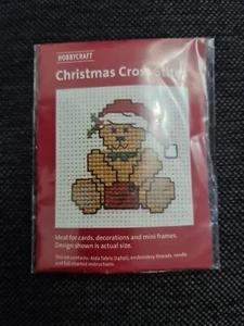 Teddy Bear Christmas Cross Stitch - Picture 1 of 3