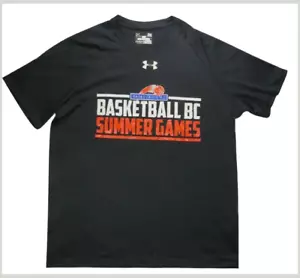 Camiseta Under Armour Basketball BC Para Hombre M Negro Hechizo Logotipo Heat Gear Suelta - Imagen 1 de 6