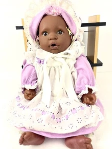 Berenguer Reborn Weighted African American Baby Girl Doll - Picture 1 of 16