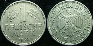 1950 Germany 1 Mark D - Picture 1 of 1