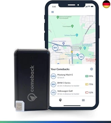 Comeback GPS-Tracker ohne ABO inkl SIM, Magnetisch, Tracking in der gesamten