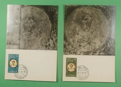 DR WHO 1960 CIUDAD DEL VATICANO 2 TARJETA MÁXIMA ARTE/RETRATO M52210 Foto 1 de 2