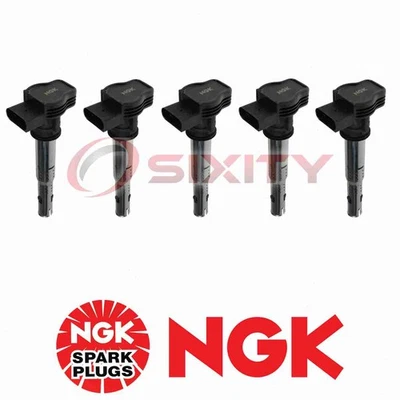 For Volkswagen Jetta NGK 5 pc Ignition Coils 2.5L L5 2005-2014 fw - Image 1 of 4