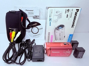 Used Panasonic HC-V520M Pink Digital HD Video Camera w/Box - Picture 1 of 20
