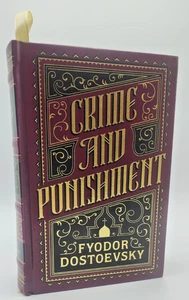 CRIME AND PUNISHMENT by Fyodor Dostoevsky Beautiful Leather Bound Hardcover B&N - Foto 1 di 5