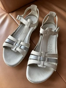Ecco Sandalen Flash Gr39 Creme/silber - Bild 1 von 5