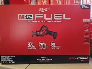 NEW! Milwaukee M12 Fuel Hackzall Reciprocating Saw Kit (2520-21XC) - Picture 1 of 3