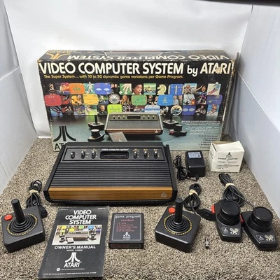 Atari 2600 Heavy Sixer Console In Box Chess Piece Box Tested Works Bundle - Image 1 of 4
