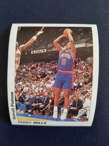 Terry Mills Detroit Pistons 1994 American Pro Service Line Modena Sticker - Picture 1 of 2