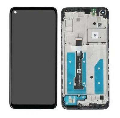 Motorola Moto G8 XT2045 LCD Display Touchscreen & Rahmen Schwarz Original - Bild 1 von 2