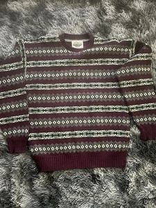 Suéter De Colección Años 80 Alpes Knitmeister Hombres L Lana Abuelo Gorpcore Cosby - Imagen 1 de 4