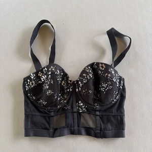 Victoria's Secret Balconette-BH schwarz Netz gefüttert Long Line 32D Bügel - Bild 1 von 3