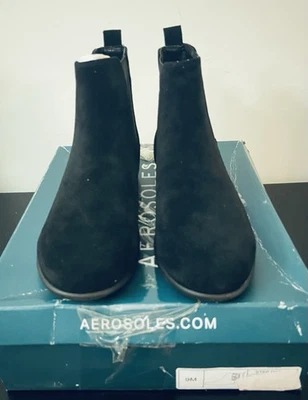 NIB Aerosoles Womens Step  Dance Black Suede Bootie 9M - Image 1 of 4