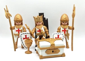 PLAYMOBIL RICHARD CORAZÓN DE LEÓN con GUARDIA CORPORAL a Cruzados Templarios Cruzados *ALF - Imagen 1 de 6