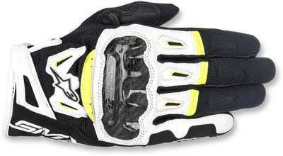 ALPINESTARS 3567717-125-L SMX-2 Air Carbon V2 Gloves - Black/White/Fluo Yellow - Image 1 of 2