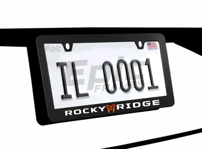 Rocky Ridge License Plate Frame Anti-Rust Premium Black Metal Plate Frame - Image 1 of 3