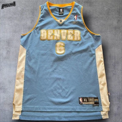 Denver Nuggets Jersey Mens XL Powder Blue NBA Basketball Reebok Kenyon Martin 6 - Image 1 of 4