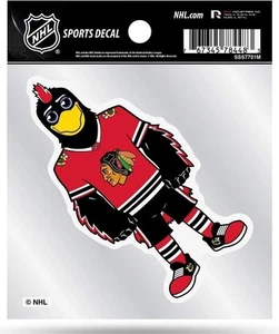 Chicago Blackhawks 4x4 Inch Die Cut Decal Sticker, Mascot Logo, Clear Backing - Picture 1 of 1