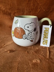 Peanuts Snoopy Gibson Happy Fall Y’all Pumpkin Leaf Autumn Halloween Cup Mug - Picture 1 of 3