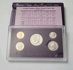 Juego de prueba revestido 1991 EE. UU. Como nuevo embalaje original del gobierno certificado de autenticidad OGP - Imagen 1 de 3