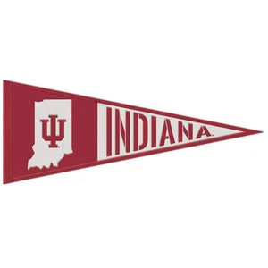 Indiana Hoosiers NCAA Throwback Embroidered Wool 13" X 32" Pennant - Picture 1 of 1