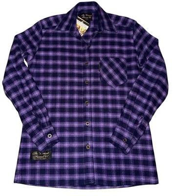 The Vermont Flannel Co Women's Flannel Long Sleeve Shirt Plaid Purple Cabincore - Image 1 of 4