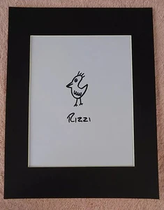 POP ARTIST JAMES RIZZI ORIGINAL HAND DRAWN  SIGNED BIRD SKETCH WITH COA - Picture 1 of 2