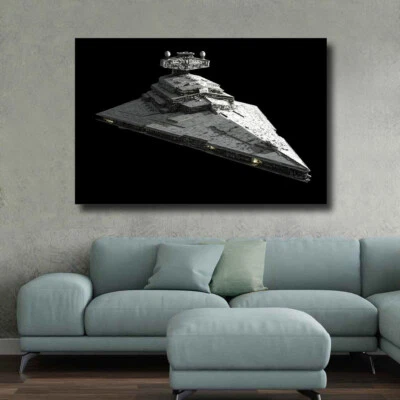 Imperial Star Destroyer Star Wars - CANVAS OR PRINT WALL ART - Image 1 of 3