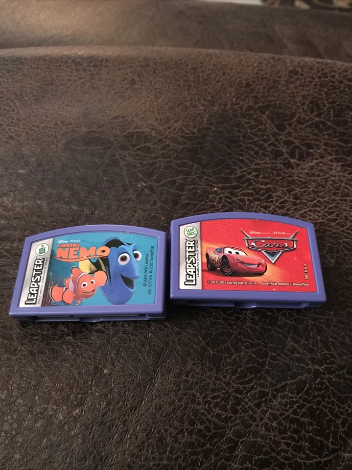 Leap Frog Leapster 2003-2004 Finding Nemo & 2006 Cars Game Cartridges  - Image 1 of 3