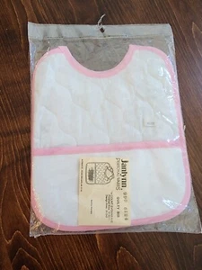 Janlynn Counted Cross Stitch Baby QUILTY Bib with Pink Trim ~ New/Sealed - Picture 1 of 3