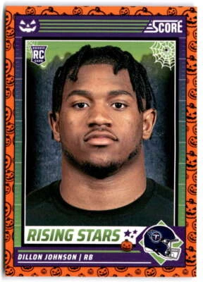 2024 Score-A-Treat Rising Stars Orange Pumpkin #16 DILLON JOHNSON RC Titans  - Image 1 of 2