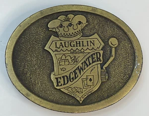 Laughlin Edgewater Nevada Hotel Casino Gambling Vintage Belt Buckle - Picture 1 of 7