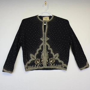 Vintage Gene Shellys Pullover Damen 12/14 Angora Perlen Designer Luxus 50er 60er - Bild 1 von 20
