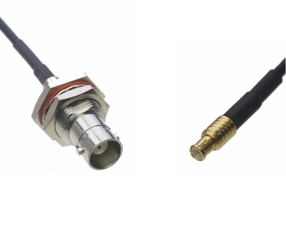 BNC Female Bulkhead to MCX Male RF 0.5~15FT Cable For Ham Radio GPS Antenna WIFI - Image 1 of 3
