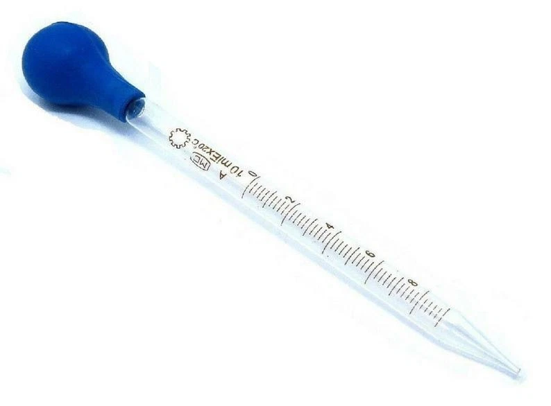 2pcs Graduated Medicine Glass Droppers 10ml Transfer Pipet Pipette 8" With Scale