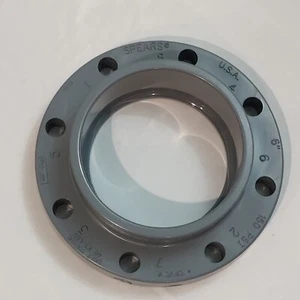 SPEARS NSF-61 6" Flange, 8 Bolt, 150 PSI, CPVC, SCH 80 - Picture 1 of 6