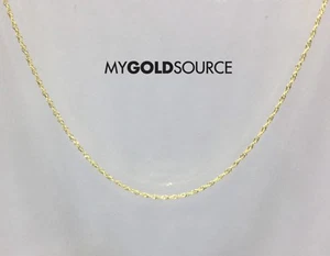 10k REAL Gold Singapore Yellow Gold Thin Dainty Chain Necklace 18 Inches 0.8MM - Picture 1 of 1