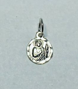 Sterling Silver Saint Jude Thaddeus "San Judas Tadeo" 8mm Baby Medal - Picture 1 of 2