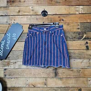 Gonna a righe da donna rossa, bianca e blu American Eagle taglia 00 - Foto 1 di 13