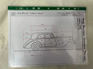 Lansdowne Models 1936 Railton Cobham Saloon LDM79 Pattern Drawings and notes - Picture 1 of 7