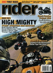 2007 August Rider - Vintage Motorcycle Magazine - Street Adventure Bike Shootout - Picture 1 of 2