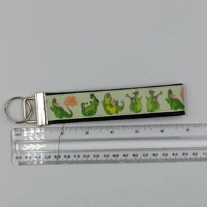 Pete's Dragon Ribbon Webbing Keychain Key Fob 6 inch handmade - Picture 1 of 2