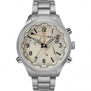 TIMEX Watch Indiglo Iq World Time Watch TW2R43400 - Picture 1 of 5