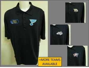 New S-3XL Navy Blue NHL Men's Polyester #44C Polo Shirt - Picture 1 of 59