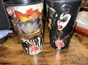 KISS Gene Simmons 7-11 Dr Pepper Super Big Gulp Collectors Set Of 2 Cups 2010 - Picture 1 of 6