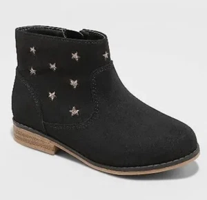 Toddler Girls' Jasmine Booties Black - Cat & Jack - SIZE 7 - Picture 1 of 3