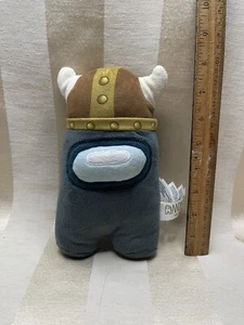 Toikido Among Us 7” Gray With Viking Helmet Imposter Plush Series 2 - Picture 1 of 3
