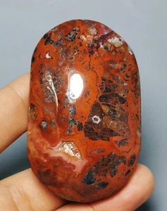 Natural Hermosa Mexicana Encaje Loco Ágata Geoda Cristal Esfera Curativa Palma - Imagen 1 de 10