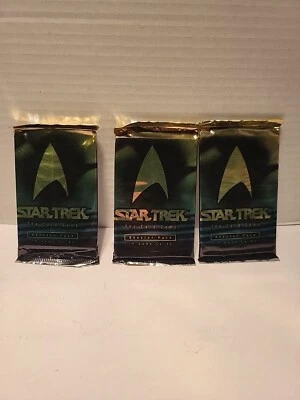 Star Trek TCG Card Game Booster Pack, 3 Packs of 15 Cards, '96 Fleer/Skybox New - Image 1 of 4