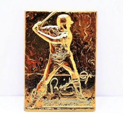 CAL RIPKEN JR. LIMITED EDITION 999 SILVER GOLD OVER HIGHLAND MINT BASEBALL CARD  - Image 1 of 4